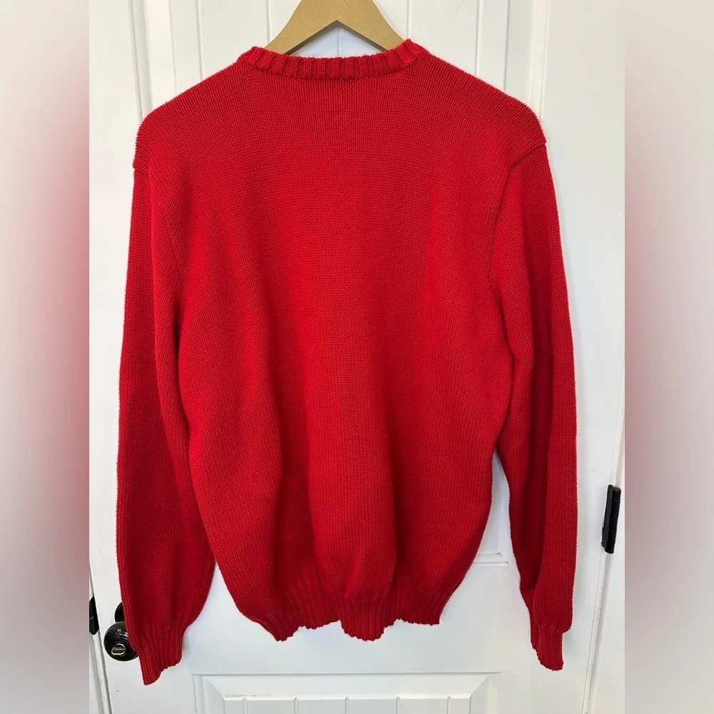 Polo Ralph Lauren Red Cotton Knit Sweater Men's Size L | GUC